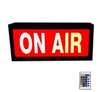 GSDGV On Air Light Box, Light Sign Lightbox, decorazione da parete senza fili, con telecomando, dimmerabile, per Pubs Home Cinema Studio (nero, taglia: 2)