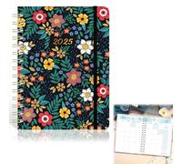 Gsedaox 2025 Diary A5 Day Per Page, from January 2025 - December 2025, Hardcover,Full Year Daily Planner, with Monthly View Page, Inner Pocket(A5 Size)