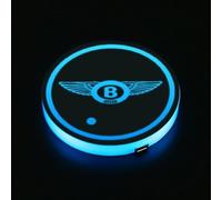 GSEFTY 2 Pezzi Auto Sottobicchiere per Bentley Azure Mark II 2006-2010, Portabicchieri Tappetino per Bevande Posatazza Tazze Tappetini Incasso Posabicchier