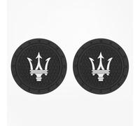 GSEFTY 2 Pezzi Auto Sottobicchiere per Maserati Levante Quattroporte Ghibli Gran Turismo Cabrio MC20, Portabicchieri Tappetino per Bevande Posatazza Tazze Tappetini Incasso Posabicchier