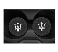 GSEFTY 2 Pezzi Auto Sottobicchiere per Maserati MC20/GranTurismo/GranCabrio/GT2Stradale, Portabicchieri Tappetino per Bevande Posatazza Tazze Tappetini Incasso Posabicchier