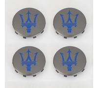 GSEFTY 4 Pezzi Auto Coprimozzi per Maserati 60MM, Coprimozzo Copricerchio Copertura Mozzo Tappi Mozzo Copri Ruota Stemma Copri Mozzo