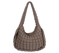 GSenhui Borsa trapuntata grande borsa buffer borsa crossbody Bag Puffy Tote Bag Borsa trapuntata da tracolla in cotone Quilted Bag Hobo Bag tinta unita, Dz3-kaki