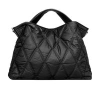 GSenhui Borsa trapuntata in cotone da donna, in nylon, grande shopper, tinta unita, borsa a tracolla da donna, morbida borsa a tracolla da donna, borsa a tracolla per lavoro, viaggi, scuola, shopping,