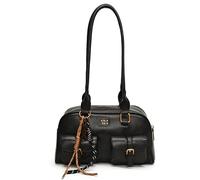 GSenhui Boston - Borsa a tracolla da donna, stile vintage, con tasche multiple, in pelle PU, impermeabile, per scuola, lavoro, Nero