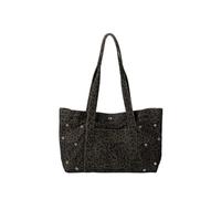 GSenhui Leo Shopper - Borsa da donna con motivo leopardato, in tessuto, borsa a tracolla alla moda, elegante, Nero