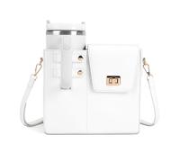 GSenhui Stanley Cup Holder,Stanley Cup Bag Borsa,Borsa per bottiglie d'acqua, Stanley, Portabottiglie con tracolla, borsa a tracolla portatile per Stanley Cup, A-Bianco, moderno