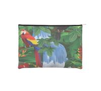 GSGCSBYMLG Ara e Tucano appollaiato delle foreste pluviali americane stampato carta riutilizzabile borsa cosmetica borsa trucco