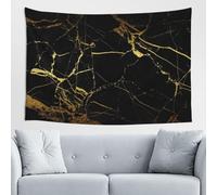 GSGCSBYMLG Arazzo 3D elegante in oro con texture marmorizzata, 152,4 x 101,6 cm, decorazione per interni