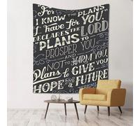GSGCSBYMLG Arazzo da appendere alla parete con scritta "I Know The Plans Have You Declares Lord", 152,4 x 129,5 cm