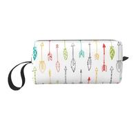 GSGCSBYMLG Arte colorata disegnata a mano con frecce in stile boho stampate ricevono borsa piccola borsa per il trucco borsa da toilette da viaggio