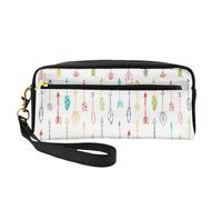 GSGCSBYMLG Arte colorata disegnata a mano con frecce in stile boho stampato astuccio piccolo beauty case da viaggio borsa da toilette