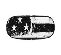 GSGCSBYMLG Astuccio per matite con stampa bandiera americana nera e bianca custodia per cancelleria portatile, Nero , Taglia unica, Portamonete