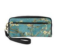 GSGCSBYMLG Astuccio per matite con stampa di fiori di mandorlo dipinto, piccola borsa per il trucco, borsa da viaggio per articoli da toeletta