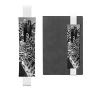 GSGCSBYMLG Astuccio portapenne in pelle con stampa leopardata nera e bianca, bianco, Taglia unica, Portamonete