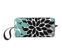 GSGCSBYMLG Beauty case da viaggio con stampa floreale di dalia, piccola borsa per il trucco