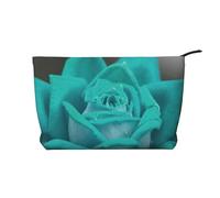 GSGCSBYMLG Beauty case da viaggio in velluto a coste con stampa con rose, Nero , Taglia unica
