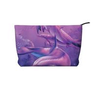 GSGCSBYMLG Beauty case da viaggio in velluto a coste stampato con delfini, Nero , Taglia unica