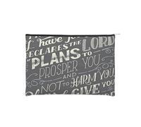 GSGCSBYMLG Beauty case riutilizzabile in carta stampata "I Know The Plans Have You Declares Lord"