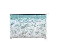 GSGCSBYMLG Bella stella marina 3D sulla sabbia della spiaggia ha stampato la borsa cosmetica riutilizzabile della borsa cosmetica della borsa