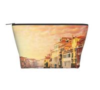 GSGCSBYMLG Bella Venezia Canal View Stampato Daily Storage Bag Travel Organizer Bag con Cerniera Portatile Toiletry Bag, Nero , Taglia unica