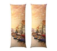 GSGCSBYMLG Bella Venezia Canal View stampato lungo corpo federa 50,8 x 137,2 cm federa rettangolare cuscino