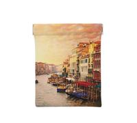 GSGCSBYMLG Bella Venezia Canal View stampato portatile portamonete in pelle fionda portamonete, bianco, Taglia unica, Classico