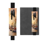 GSGCSBYMLG Bellissimo portapenne in pelle stampata con vista sul canale di Venezia, Nero , Taglia unica, Portamonete