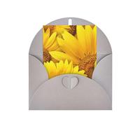 GSGCSBYMLG Biglietto di auguri con stampa di girasoli e fiori gialli con buste, biglietto di ringraziamento