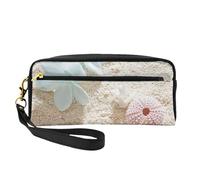 GSGCSBYMLG Blue Zen Flower con stelle marine sulla spiaggia stampato astuccio piccolo trucco borsa da viaggio borsa da toilette