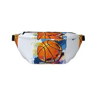 GSGCSBYMLG Borsa a tracolla con stampa di divertimento colorato da basket, borsa da petto casual