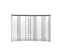 GSGCSBYMLG Borsa cosmetica riutilizzabile di carta stampata del modello della Boemia delle strisce del triangolo