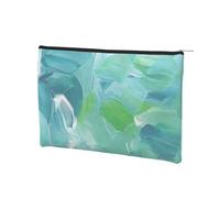 GSGCSBYMLG Borsa cosmetica riutilizzabile di carta stampata di struttura blu della pittura ad olio
