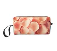 GSGCSBYMLG Borsa da toilette da viaggio a forma di cuore con petali floreali stampati