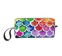 GSGCSBYMLG Borsa da toilette da viaggio con stampa a squame di pesce sirena piccola borsa per trucco