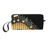 GSGCSBYMLG Borsa da toilette da viaggio con stampa con nota musicale, piccola borsa per il trucco