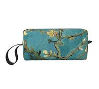 GSGCSBYMLG Borsa da toilette da viaggio con stampa di fiori di mandorlo e pittura piccola borsa per trucco