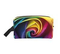GSGCSBYMLG Borsa da viaggio a tracolla con stampa di fiori rosa arcobaleno, bianco, Taglia unica