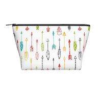GSGCSBYMLG Borsa da viaggio colorata disegnata a mano con frecce in stile boho stampate, borsa organizer da viaggio con cerniera portatile da toilette, Nero , Taglia unica