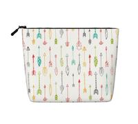GSGCSBYMLG Borsa da viaggio colorata disegnata a mano con frecce in stile boho stampate in canapa finta borsa per il trucco da viaggio borsa organizer, Nero , Taglia unica