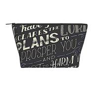 GSGCSBYMLG Borsa da viaggio con stampa "I Know The Plans Have You Declares Lord", borsa organizer da viaggio portatile con cerniera, Nero , Taglia unica