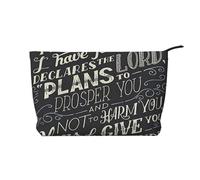 GSGCSBYMLG Borsa da viaggio in velluto a coste con stampa "I Know The Plans Have You Declares Lord", Nero , Taglia unica