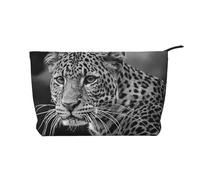 GSGCSBYMLG Borsa da viaggio in velluto a coste con stampa leopardata nera e bianca, Nero , Taglia unica