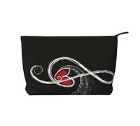 GSGCSBYMLG Borsa da viaggio in velluto a coste stampata con simboli musicali e scritta "Love", Nero , Taglia unica