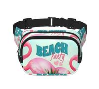 GSGCSBYMLG Borsa da viaggio quadrata a doppio strato con stampa fenicottero tropicale, Nero , Taglia unica