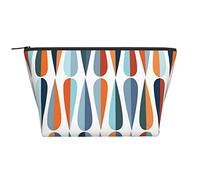 GSGCSBYMLG Borsa organizer da viaggio con stampa a forma di goccia, stile moderno e retrò, con cerniera, per uso quotidiano, Nero , Taglia unica