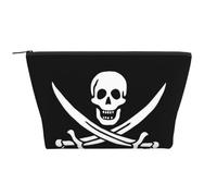 GSGCSBYMLG Borsa organizer da viaggio con stampa bandiera pirata con cerniera, Nero , Taglia unica