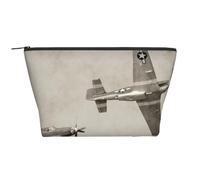 GSGCSBYMLG Borsa organizer da viaggio con stampa di aeroplani della Seconda Guerra Mondiale della Seconda Guerra Mondiale, con cerniera, borsa da toilette portatile, Nero , Taglia unica