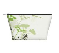 GSGCSBYMLG Borsa organizer da viaggio con stampa di fogliame ed erbe con libellule alate borsa organizer da viaggio con cerniera borsa da toilette portatile, Nero , Taglia unica