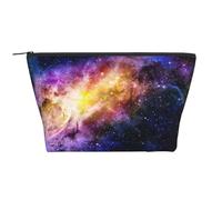 GSGCSBYMLG Borsa organizer da viaggio con stampa galassia nell'universo, borsa da toeletta portatile con cerniera, Nero , Taglia unica